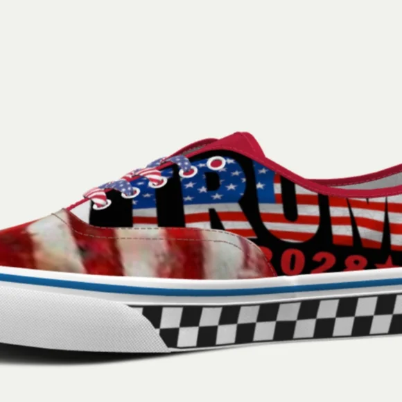 Vans Patriotic, Trump Stars and Stripes Athletic Shoes Red, White, Blue, Black. - Picture 3 of 4